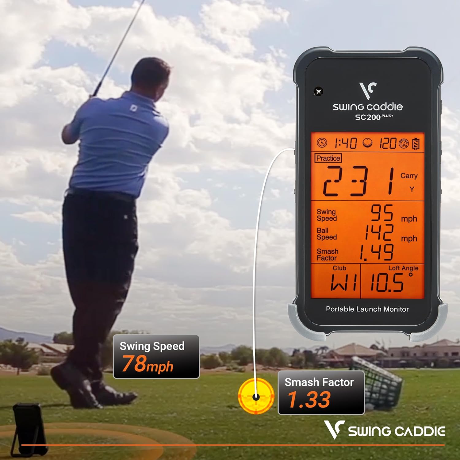 Voice Caddie SC200+ – Portable Golf Launch Monitor | Swing Caddie