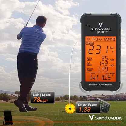 Swing Caddie SC200+ – Draagbare Golf Launch Monitor met Swing Speed Mode