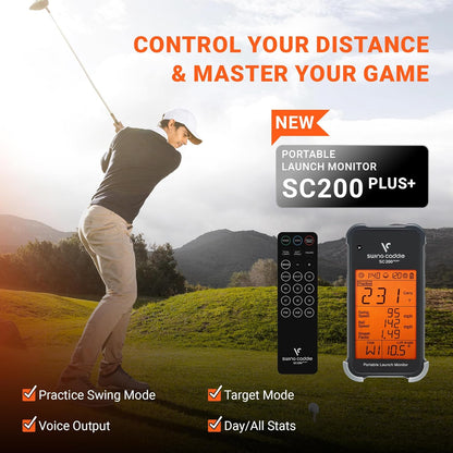 Swing Caddie SC200+ – Draagbare Golf Launch Monitor met Swing Speed Mode